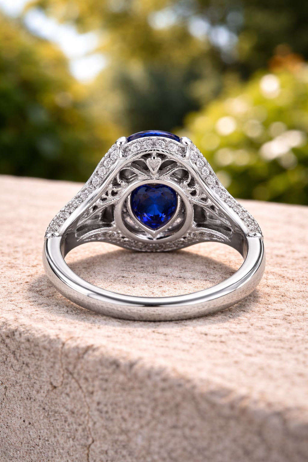 6.50 Ct Oval Natural Sapphire & Diamond Wedding Gift Ring 14K White Gold Size 6