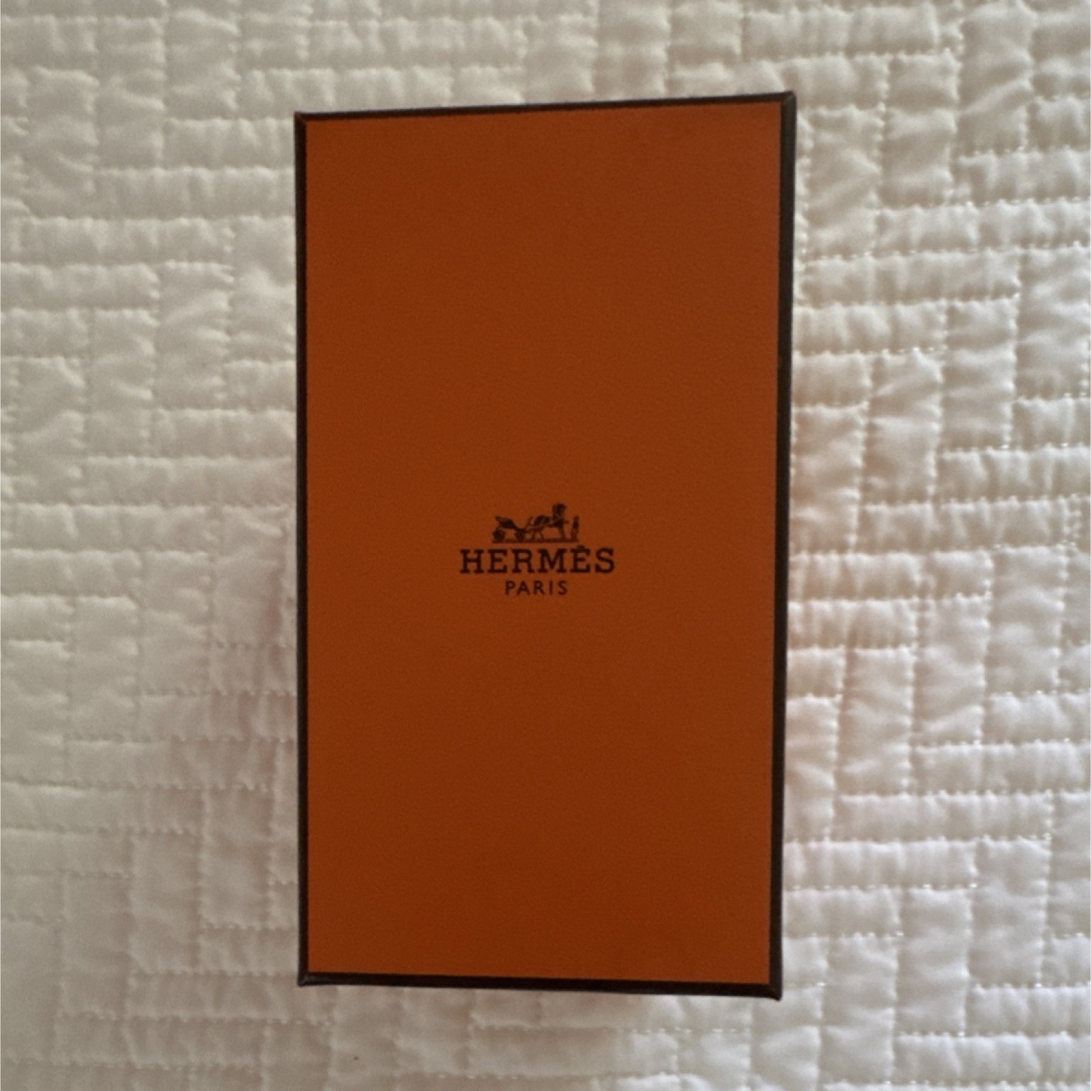 Hermes Orange Logo Lined Gift Box Paper/Cardboard 5×3 in Fits Bracelet