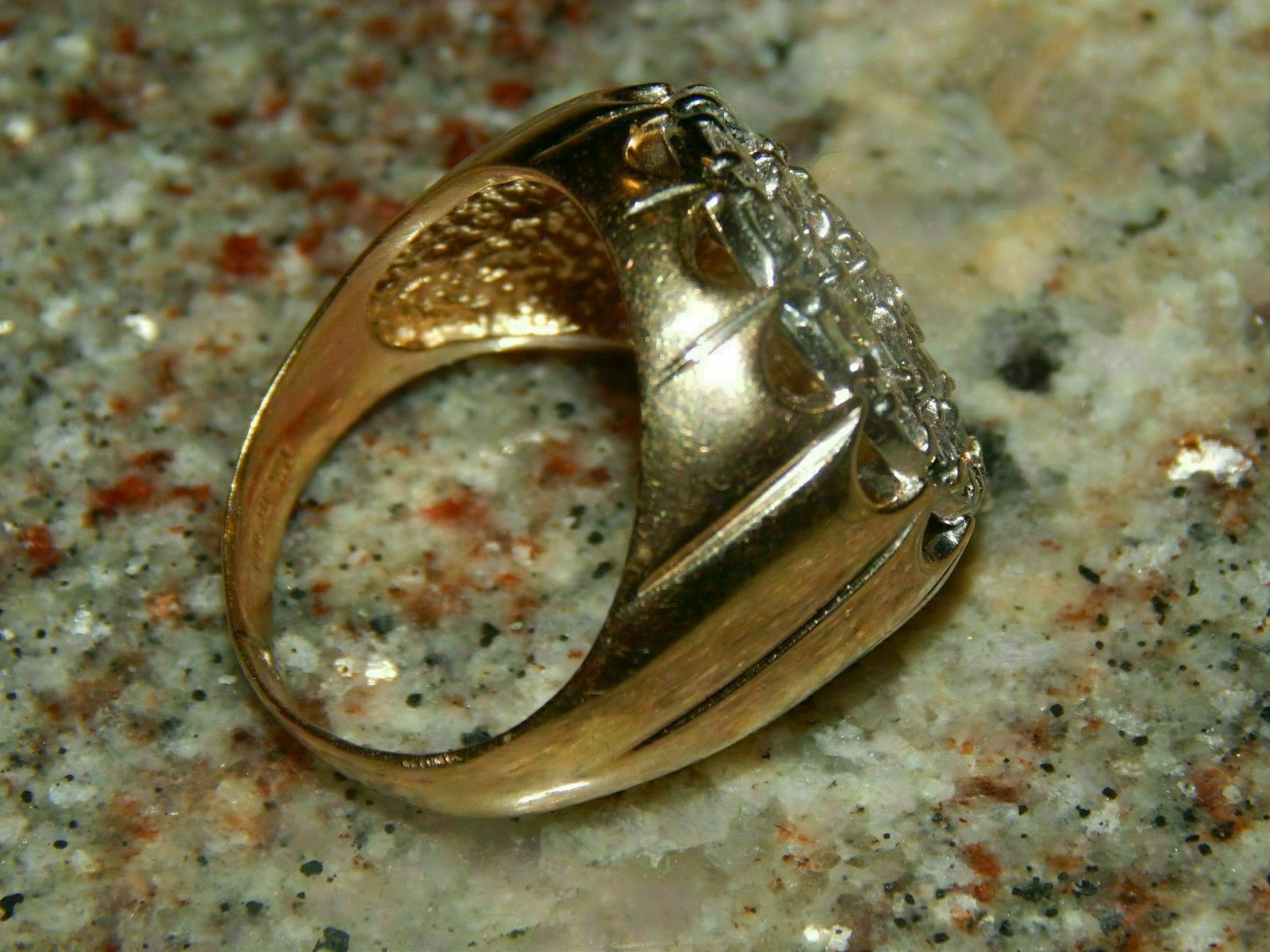 2.50 Ct Round Simulated Diamond Cluster Band Pinky Ring Gift Yellow Gold Plated