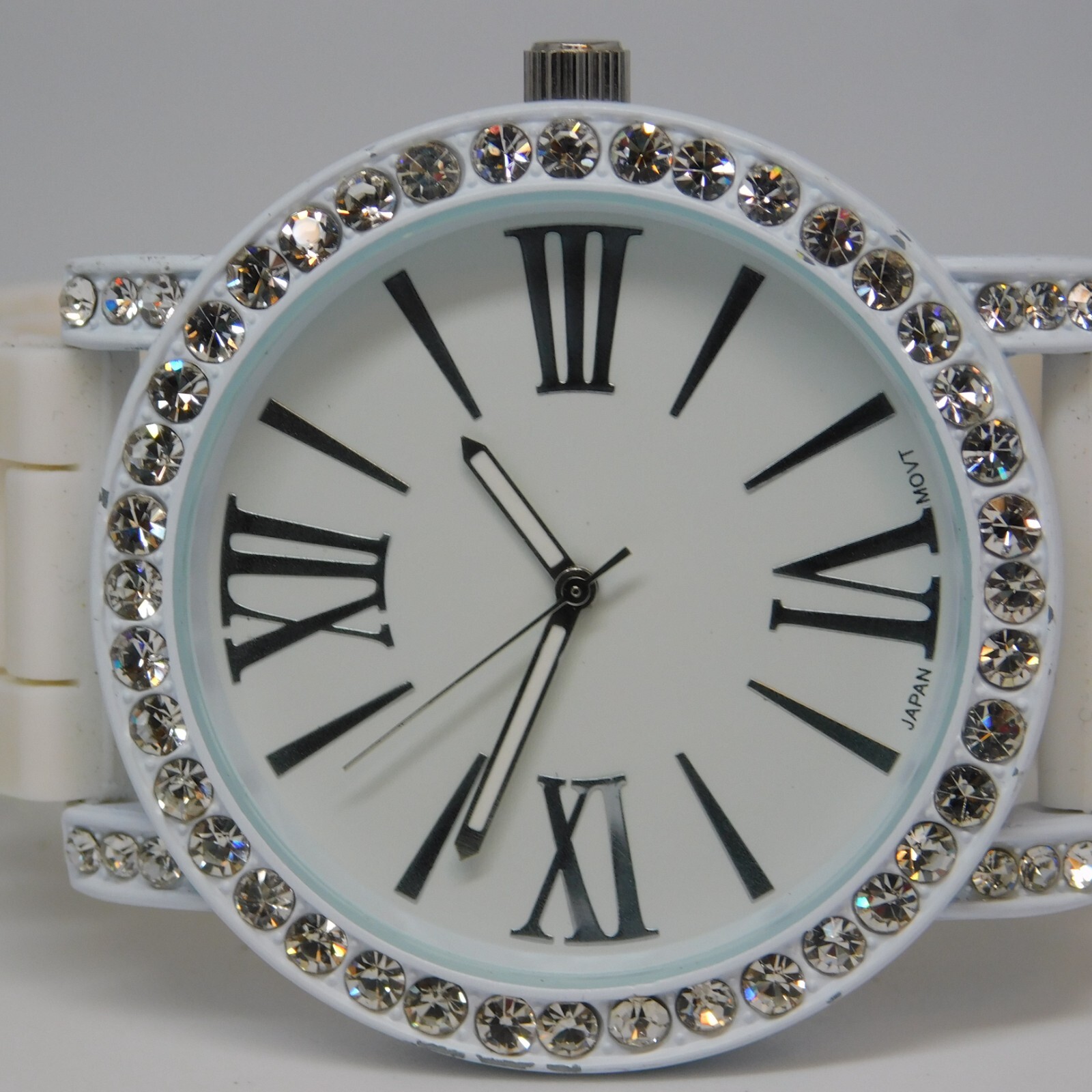 Accutime Watch Corp. White Tone Quartz Analog Women’s Watch New Battery