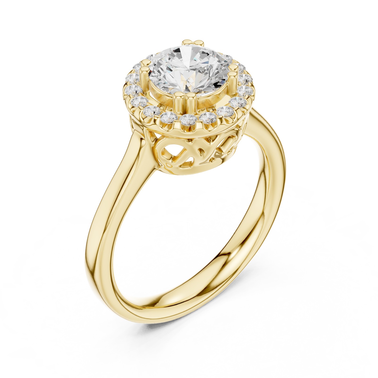 1.16 Ct Natural Diamond Perfect Romantic Wedding Jewellery Ring 14k Gold Over
