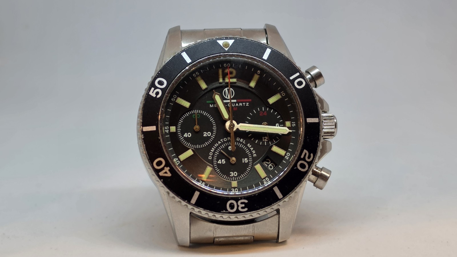 Mare Dominatore Del Mare Mecha Quartz Chronograph 45mm Men’s Watch SS Black Dial