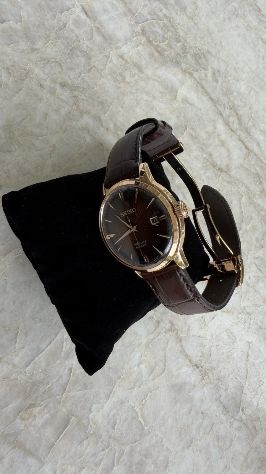 Seiko Presage “Cocktail Time” SRPB46 “Manhattan” Pristine / Rose Gold Automatic