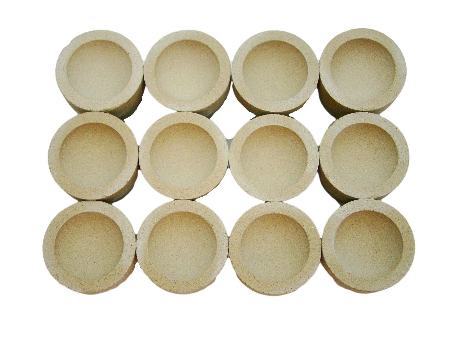 Lot of 12 – 8AM Mabor Cupel 1-3/4 Gold-Assay-Smelting-Refining-Melting-Cupels