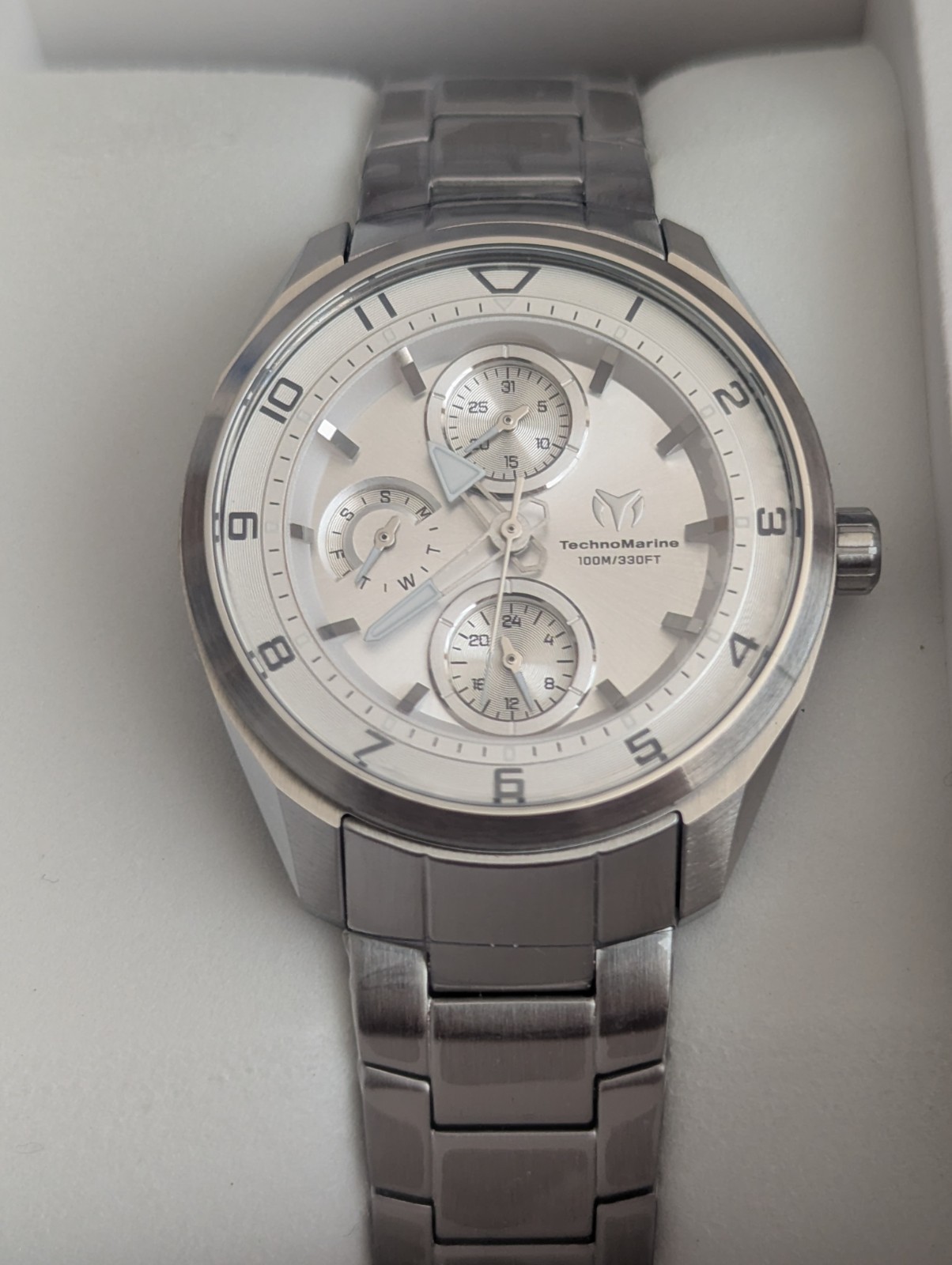 TechnoMarine Women’s TM 318109 Ocean Quantum 36mm Steel Watch. Brand New W/Box