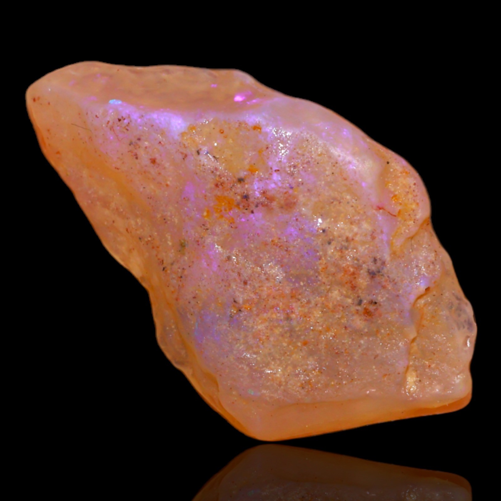 9.05 Cts Natural Australian Fire Opal Loose Gemstone Artisan Rough 24x14x6 mm
