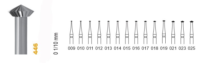 Fig 446 Setting Burs Hart Bur 70 Deg 005 0.5mm Jewelry Bearing Cutter 6 pack
