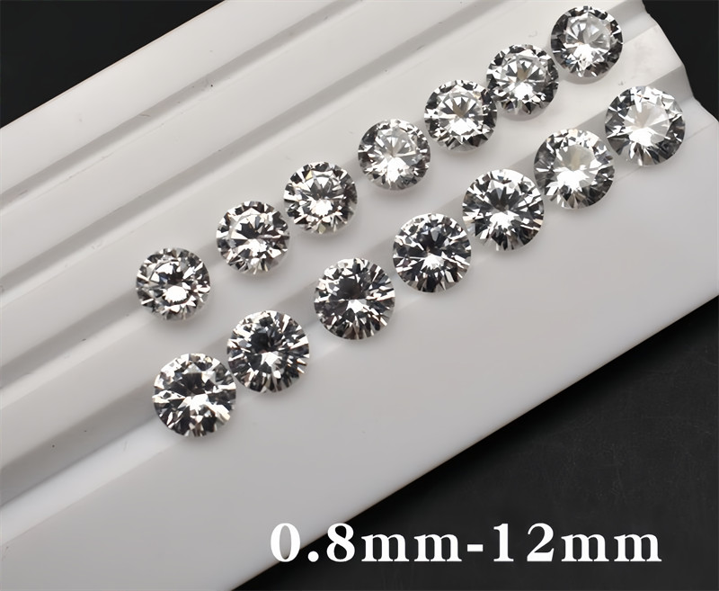 Wholesale Round White Sapphire Lab Created AAAA+Loose Gemstone 3mm to 15mm 10pcs