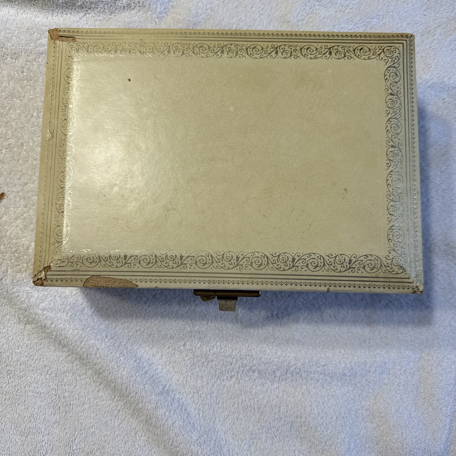 Mele Vintage White Cream Jewelry Box Two Tiers Accordion Style Pink Velvet