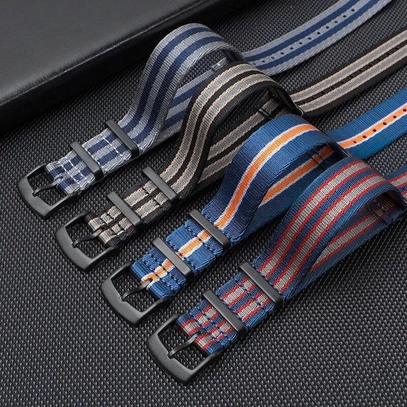 Soft Nylon Watch Strap for Omega Seamaster 007 Canvas 20mm 22mm Replacement Band