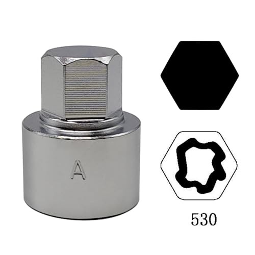530 Wheel Locking Nut Key Compatible with VW VAG Volkswagen, (Socket Socket 530