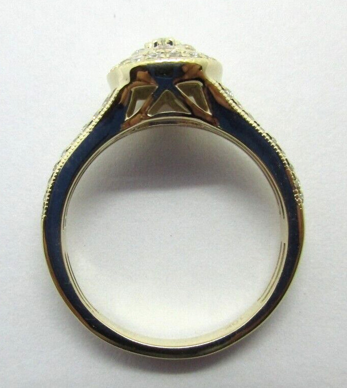 10K Gold Diamond Cocktail Ring Diamond=.90 Carat D-VS2 Size 5.25 Value=$3,900
