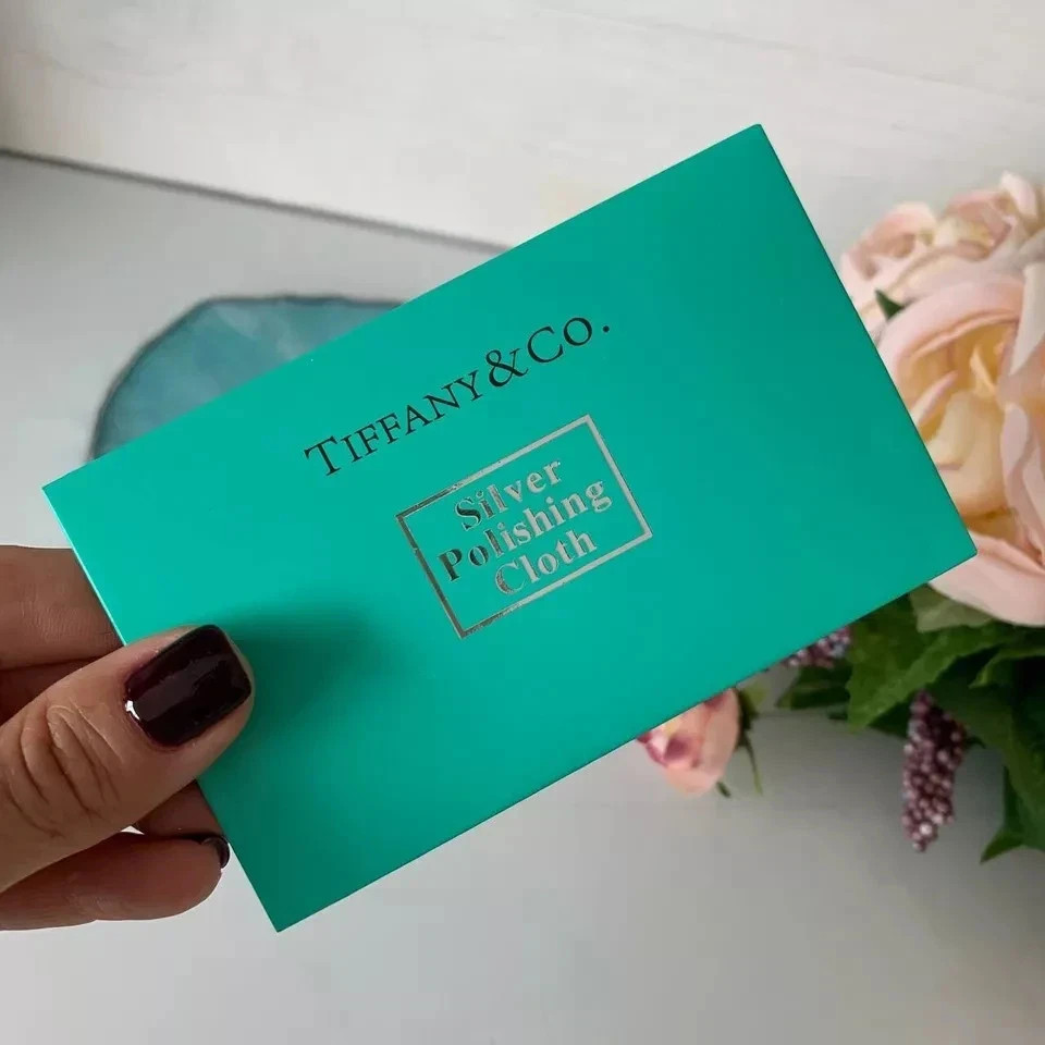 TIFFANY & CO. BLUE LEATHER PRESENTATION NECKLACE GIFT BOX, FULL SET