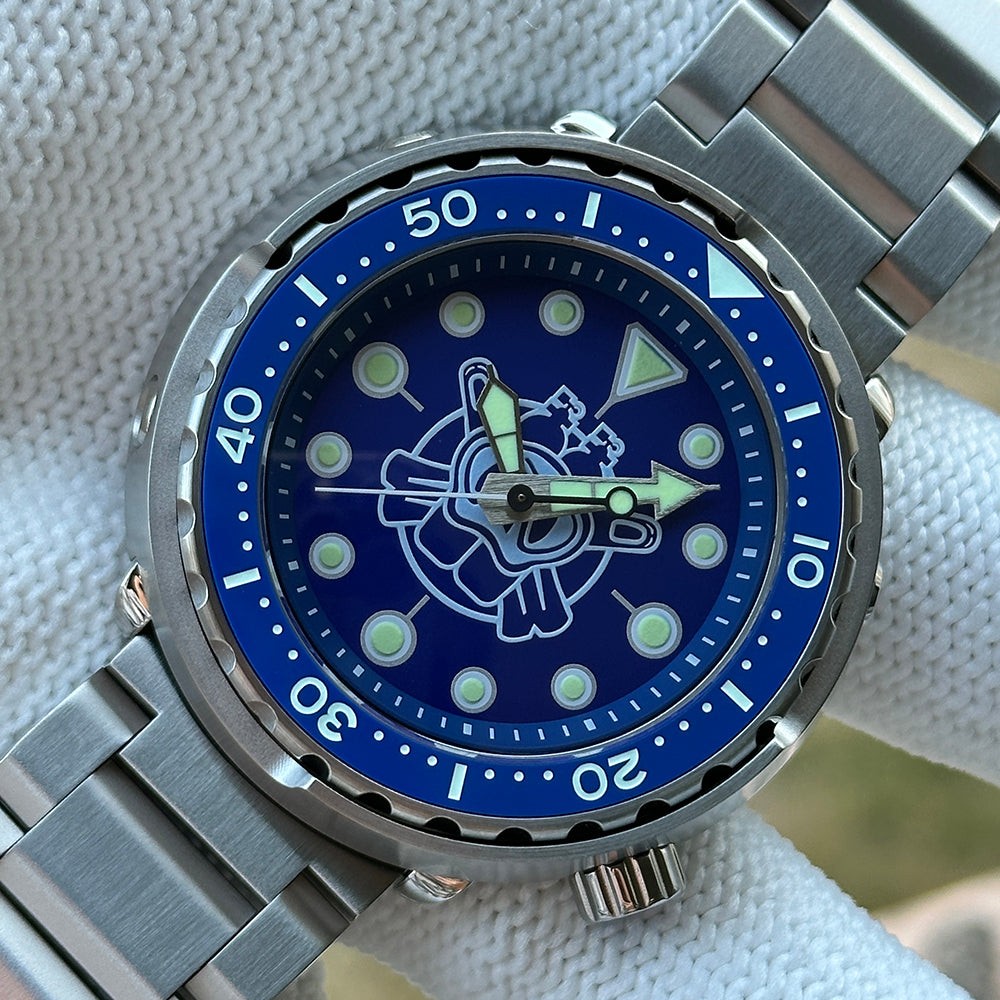 STEELDIVE SD1975P Mens 47.5mm 300M Automatic Dive Watch NH35 Sapphire Steel