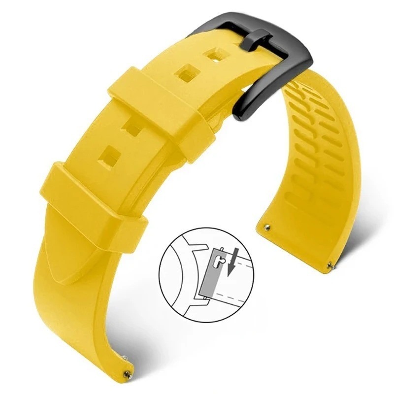 18mm 20mm 22mm Soft Silicone Watch Band Divers Replacement Strap Quick Release