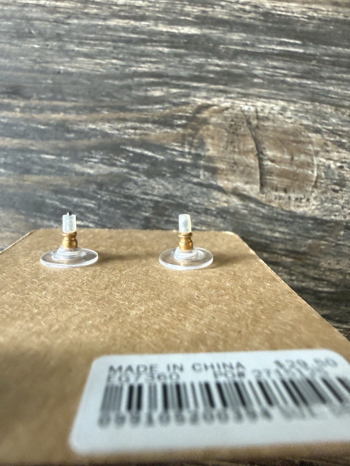 J.Crew Gold Tone Flower Stud Earrings Clear Crystal Center Hypoallergenic EG7360