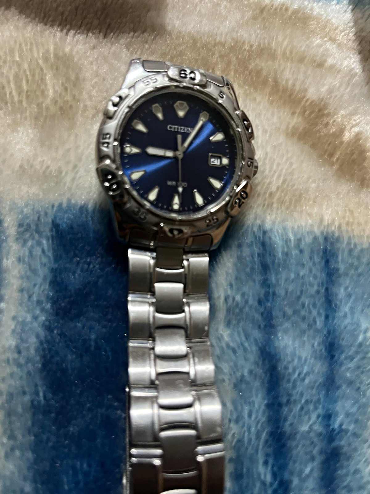 Citizen WR100 Men’s Quartz 100m Blue Dial Stainless Steel Bracelet Date 40mm
