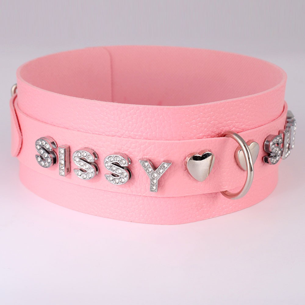 For Women Chain Metal Leash Choker O-Ring Custom Necklace DIY BDSM Gift Collar
