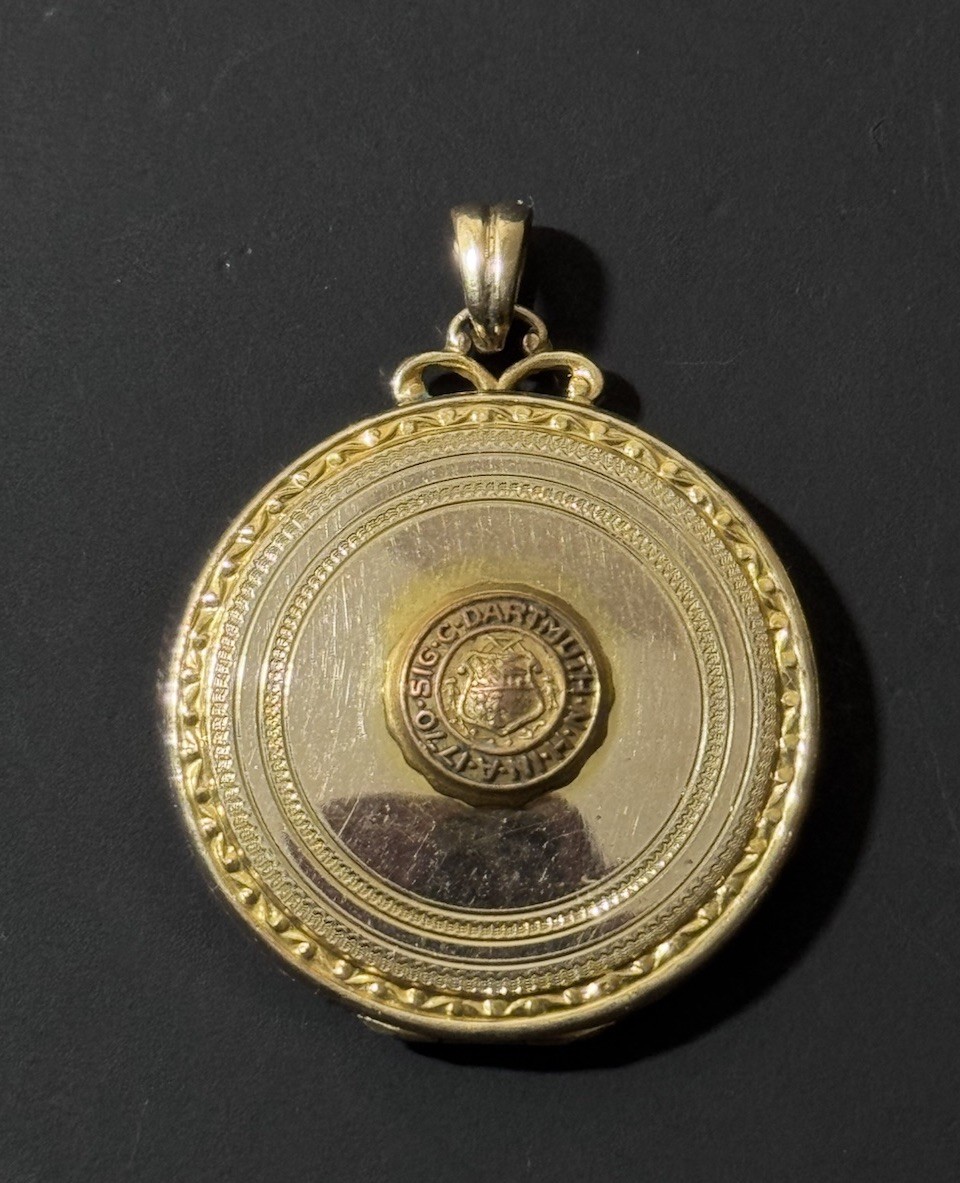 Vintage Hayward 12K Gold Filled Dartmouth College Locket Pendant
