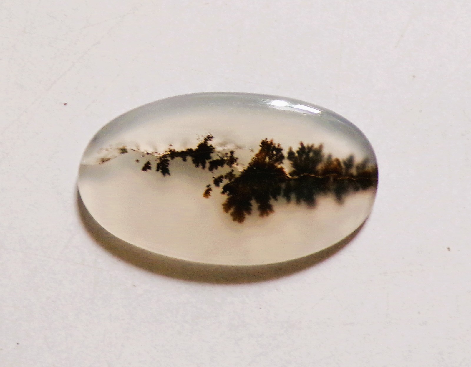 12.45 Cts Natural Shazar Dendritic Agate Cabochon Loose Gemstone 27X16X3.3MM 20