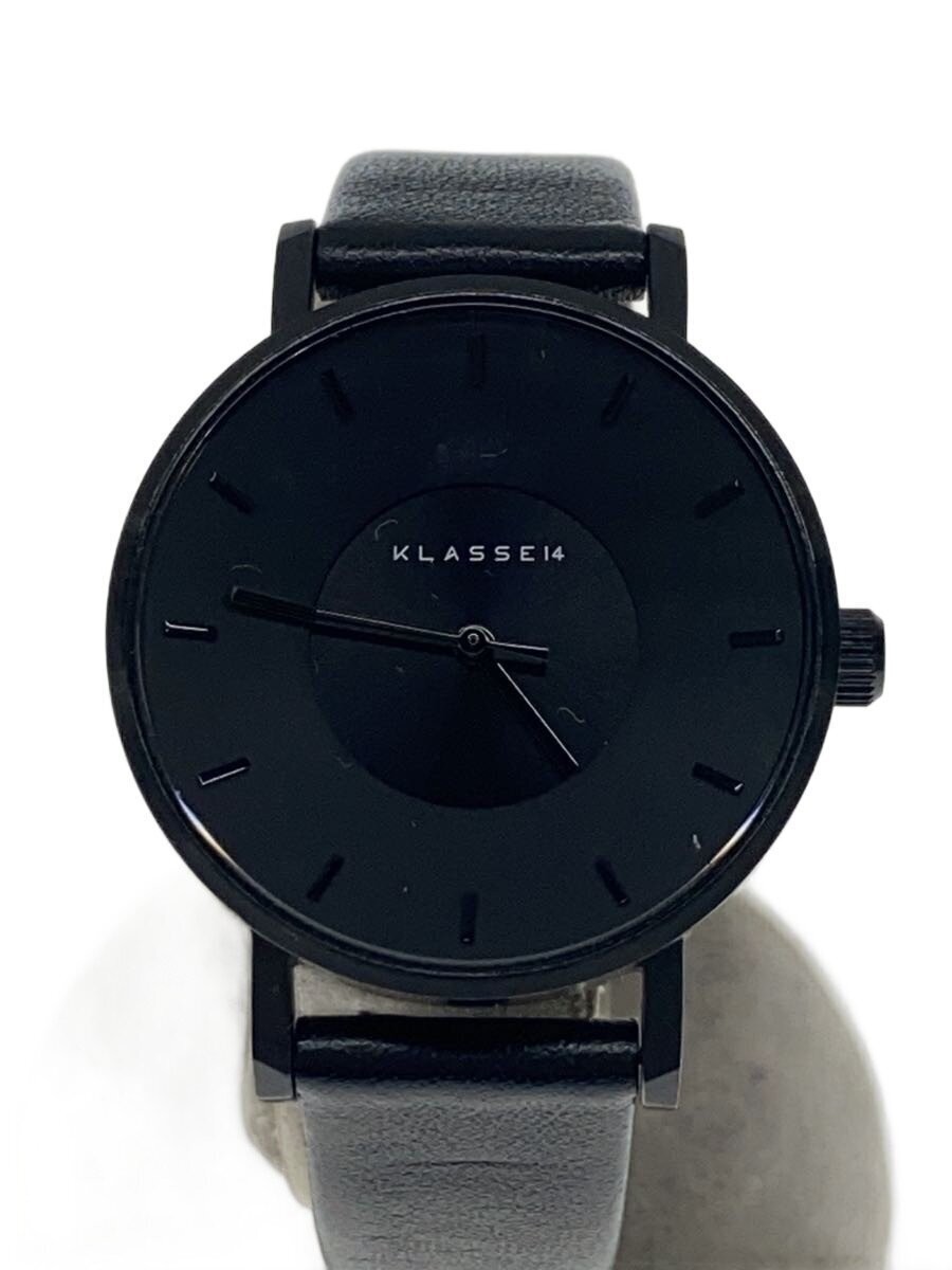 KLASSE14 VO14BK002W Black Leather Analog Watch Excellent JAPAN