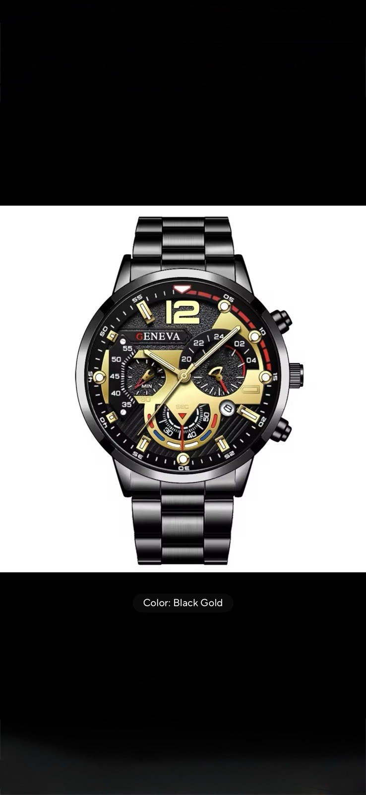 Men’s Analog Quartz Watch Steel Band