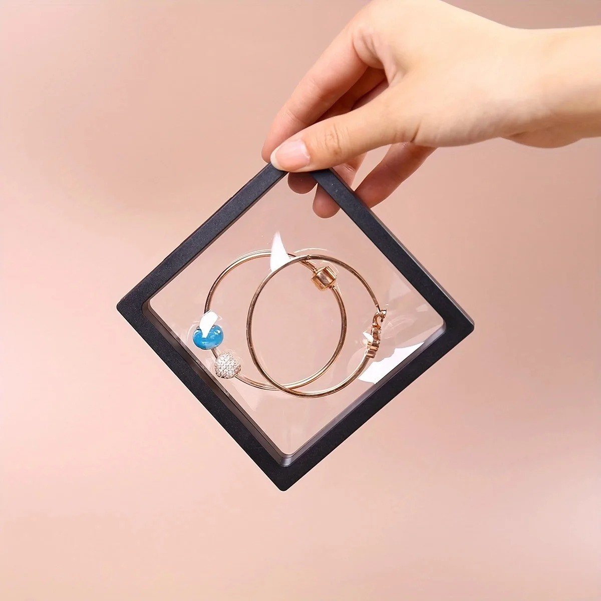 10PCS Floating Display Box 3D Suspension Jewelry Storage Case for Coins Rings