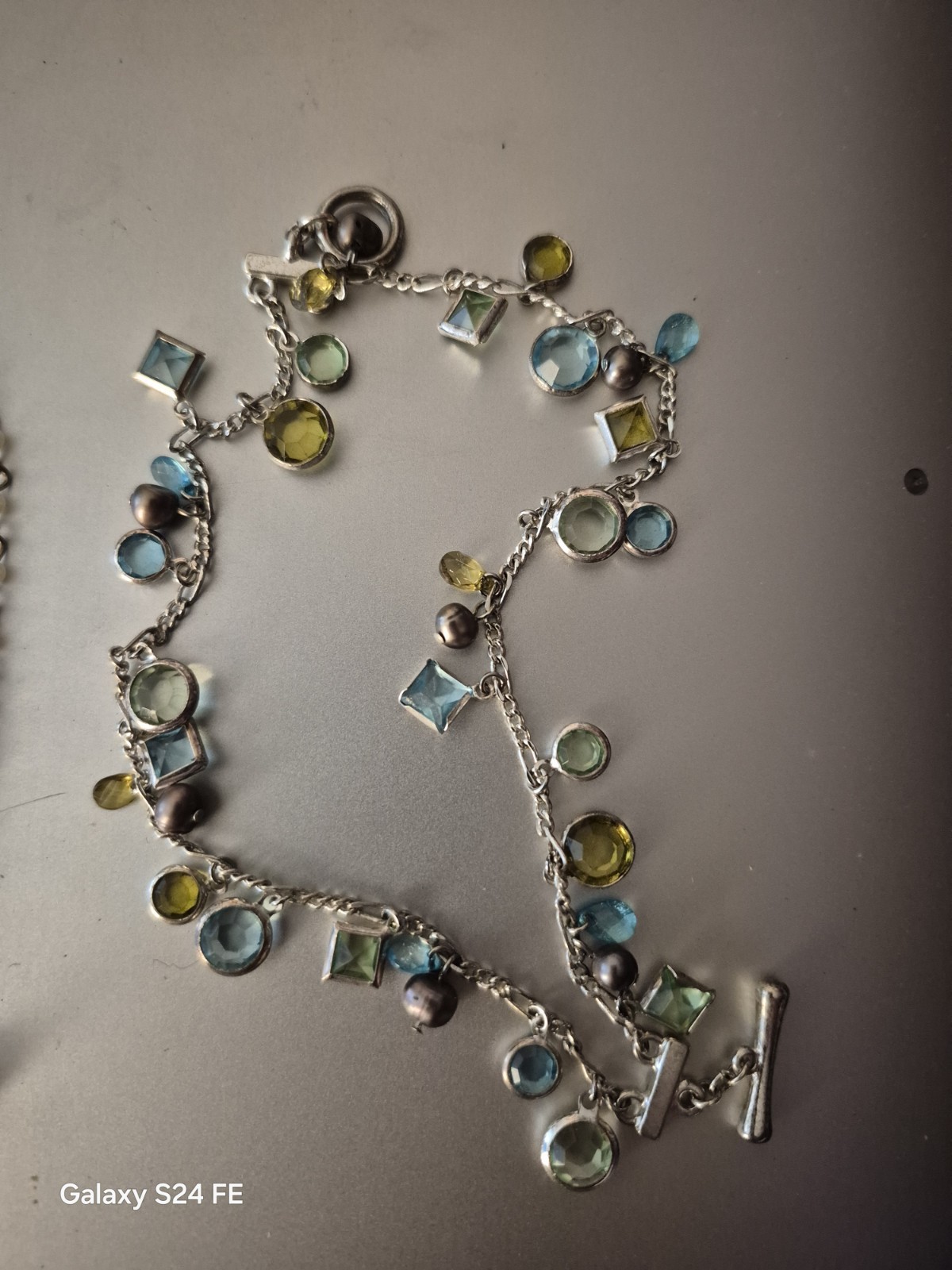 3 Jewelry Pieces – Bracelet, Choker & Necklace Silver & Gold Toned Fashion Lot