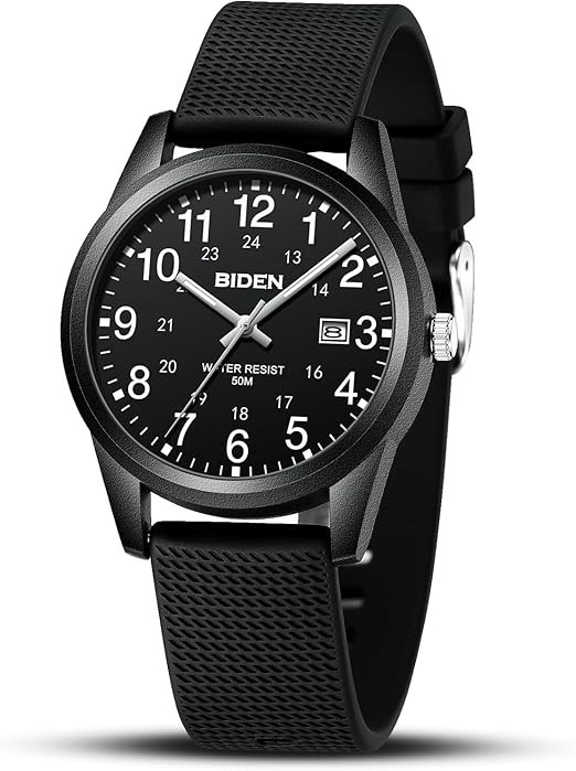 Analog Quartz Sport Watch Waterproof Easy Read Dial Military Time Unisex Watch