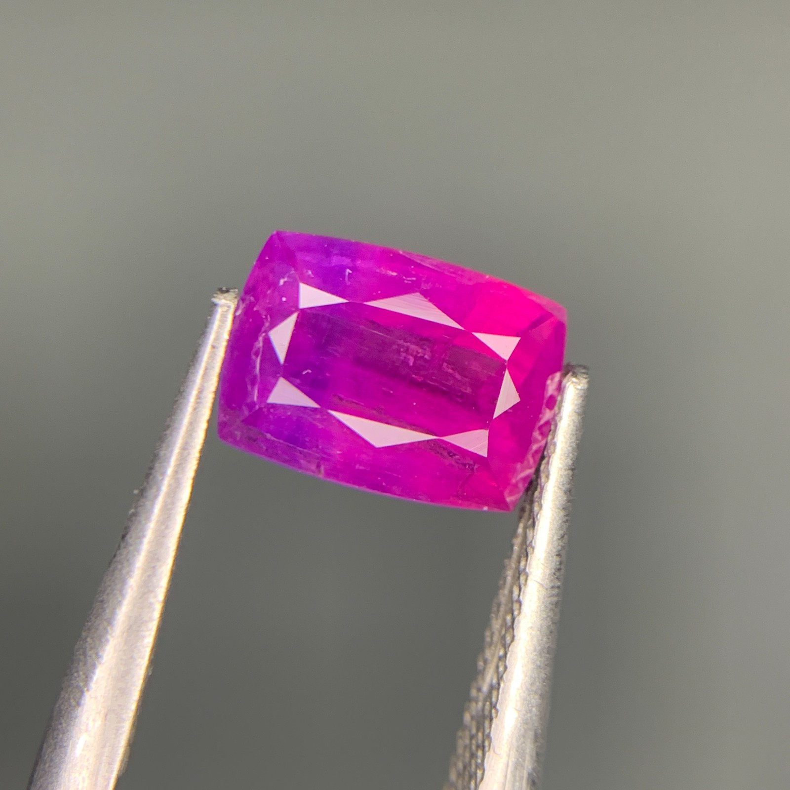 2.08 Ct Natural Bicolor Sapphire Purplish Pink Cushion Cut Loose Gemstone- Tajik