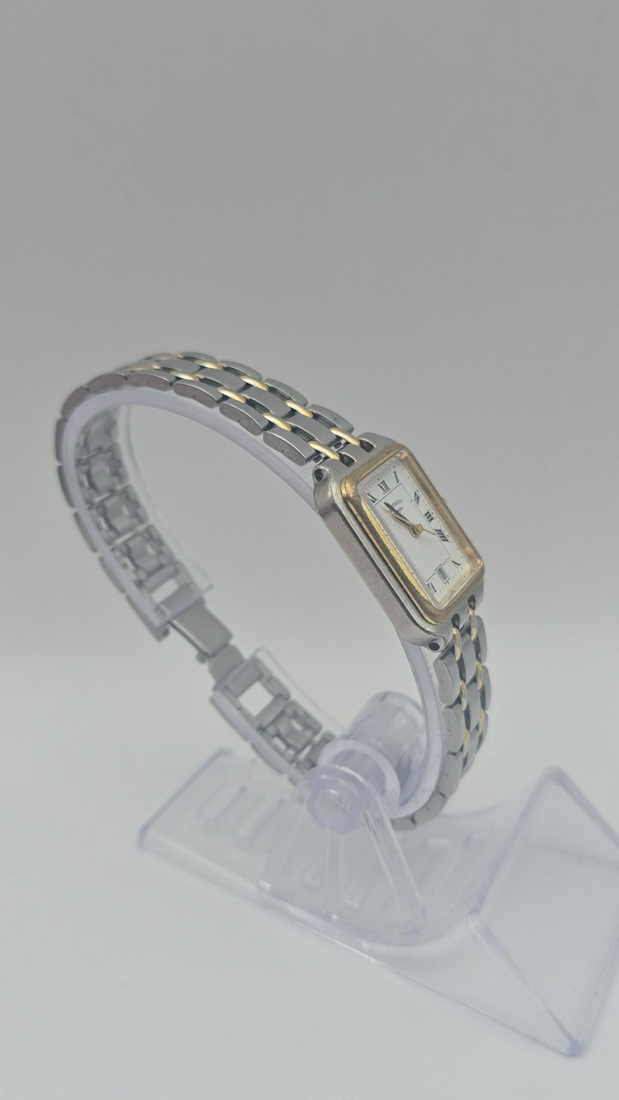 Rotary Tank Quartz Date Dress Watch Vintage 4980 roman numerals
