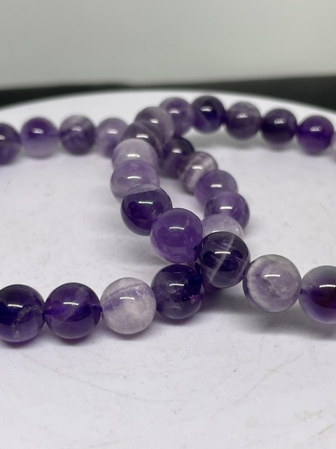 Amethyst Bead Bracelet 8.4MM- Crystal **Deal you will get two bracelets**