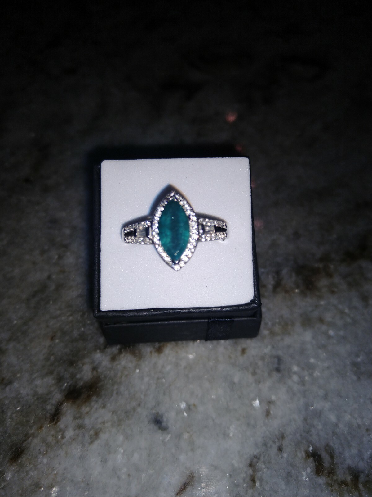 2.50 Cts AAA Grandidierite, Natural White Zircon Halo Ring/Plat/SSlvr, Sz 10