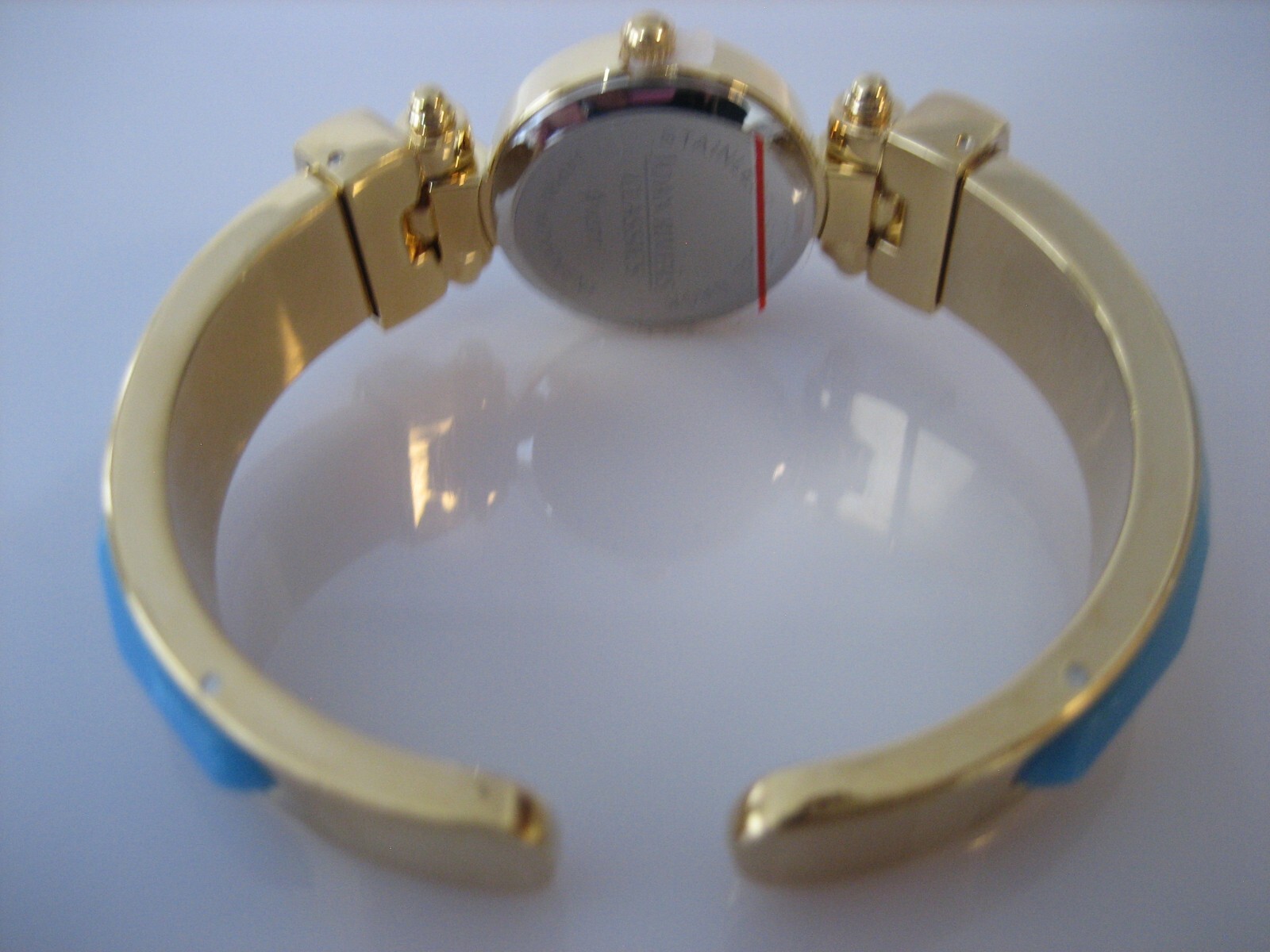 JOAN RIVERS V377 RHINESTONE BLUE CLAMPER BANGLE WRISTWATCH