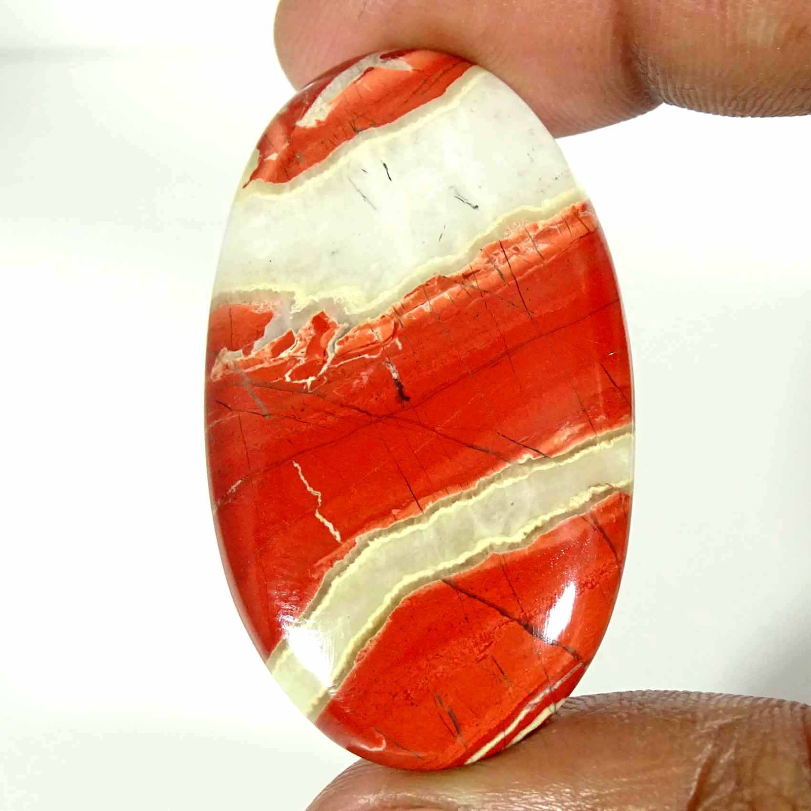 66.10Cts Natural Red River Jasper Oval Cabochon Loose Gemstone
