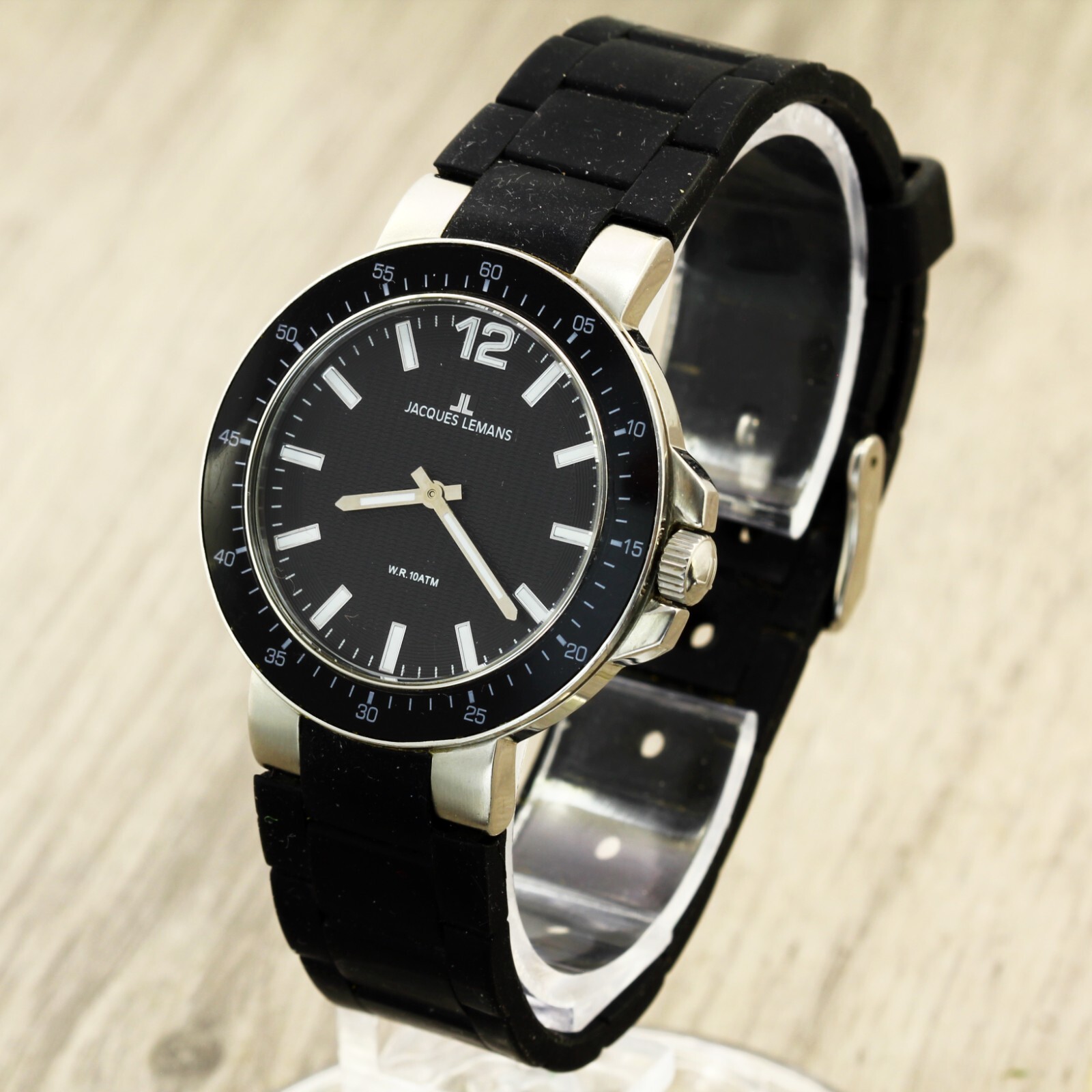 Jacques Lemans 1-1709 JL.AA Geneve quartz Swiss made stainless steel wristwatch