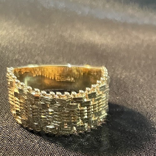 Imperial Gold 14k Band Ring Size 10, 9.7mm Wide, Solid 6.2 Grams