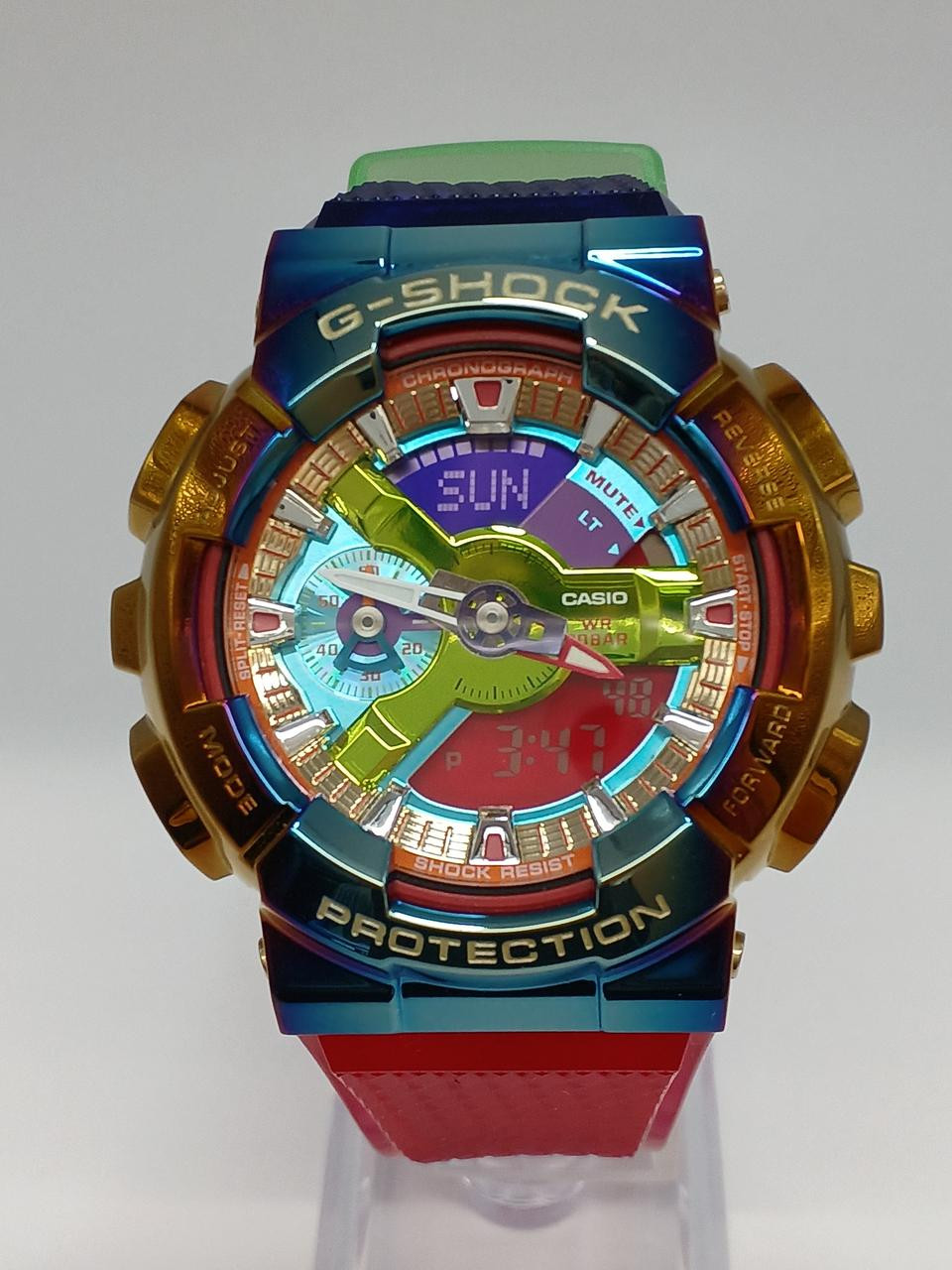 CASIO G-SHOCK GM-110RB-2AJF Rainbow Metal Bezel Analog Digital Watch Japan