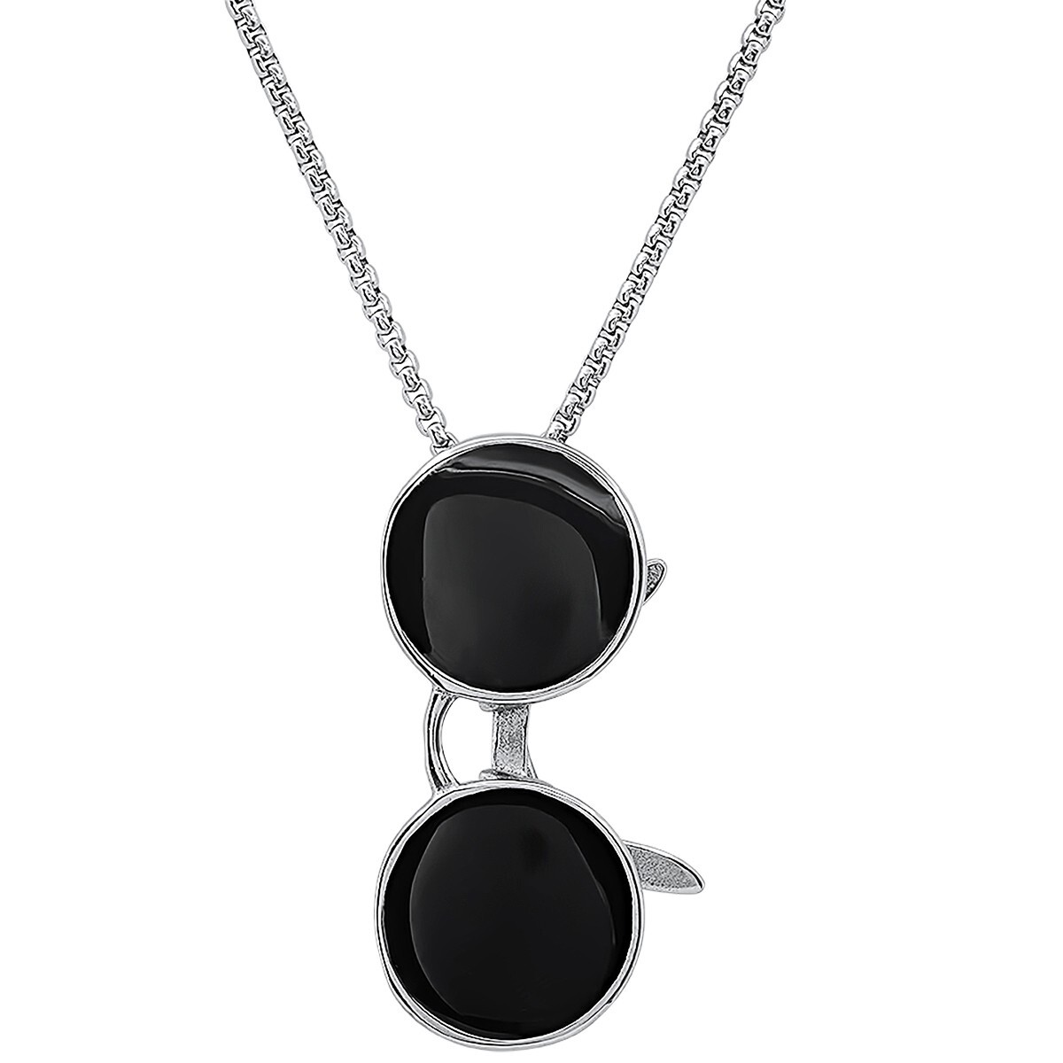 The Jewelry Element Men’s stainless steel Black sunglasses pendant