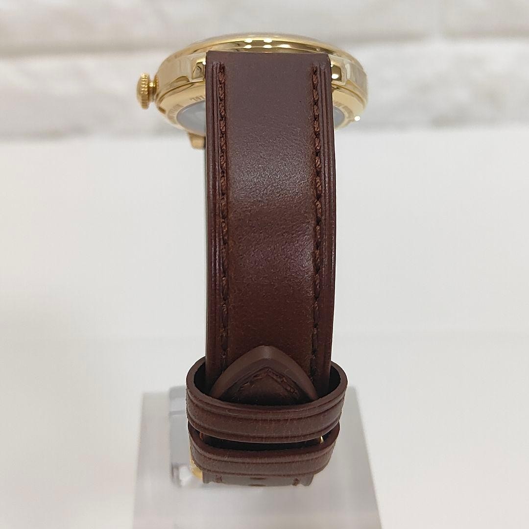 KUOE ROYAL SMITH 90-006 Gold Ivory Waffle Automatic Watch 35mm Miyota 9039