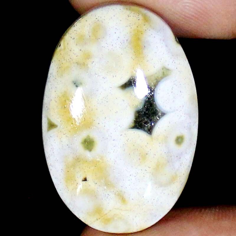 Natural Ocean Jasper Oval Cabochon STONE 23x35x6mm 42.05CTS Jasper Jewelry BC-29