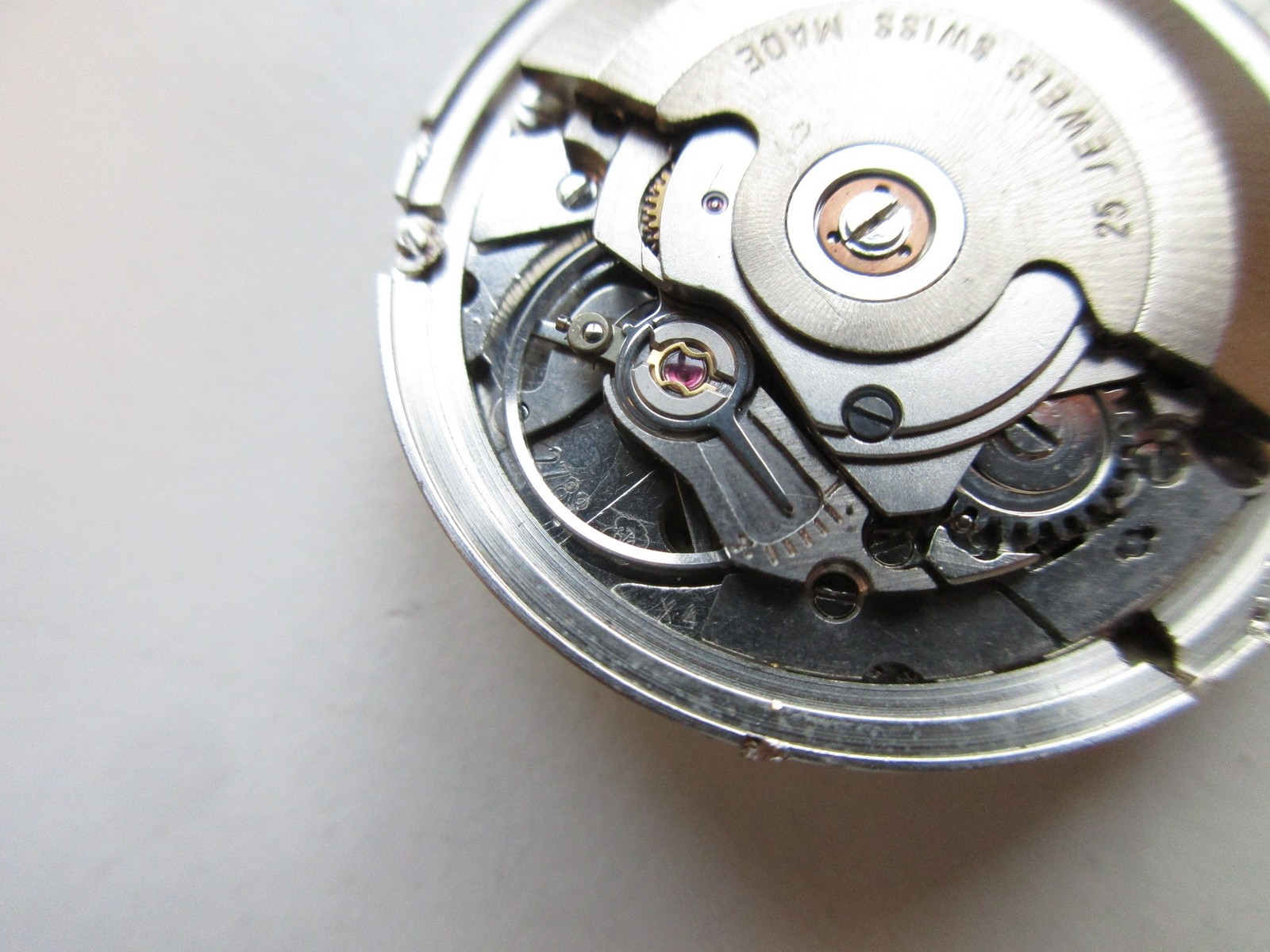 ETA cal. 2783 Swiss automatic watch movement & dial – white date at 3 – running