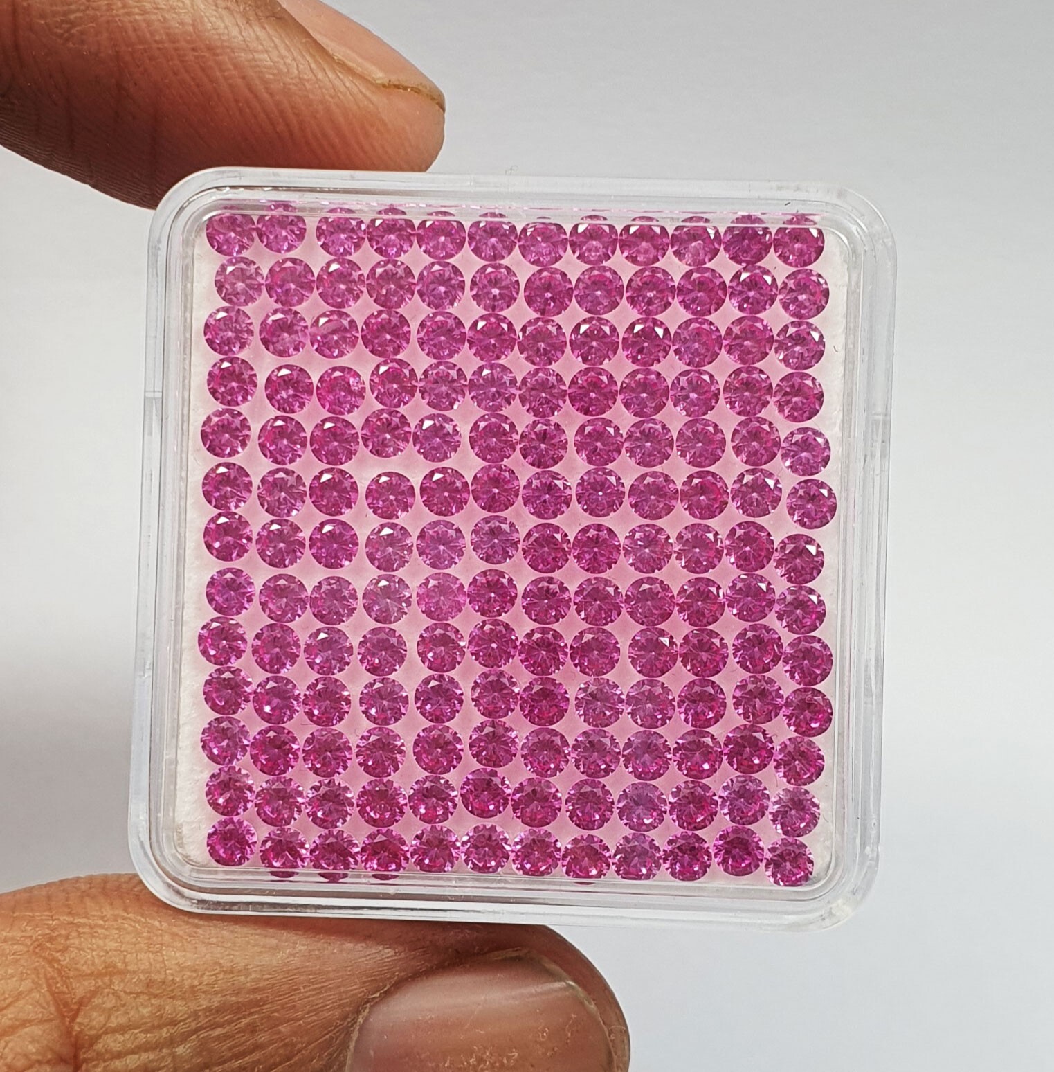 50 Pcs Flawless Ceylon Pink Sapphire Lot Round Diamond Cut Loose Gemstone 2.50MM