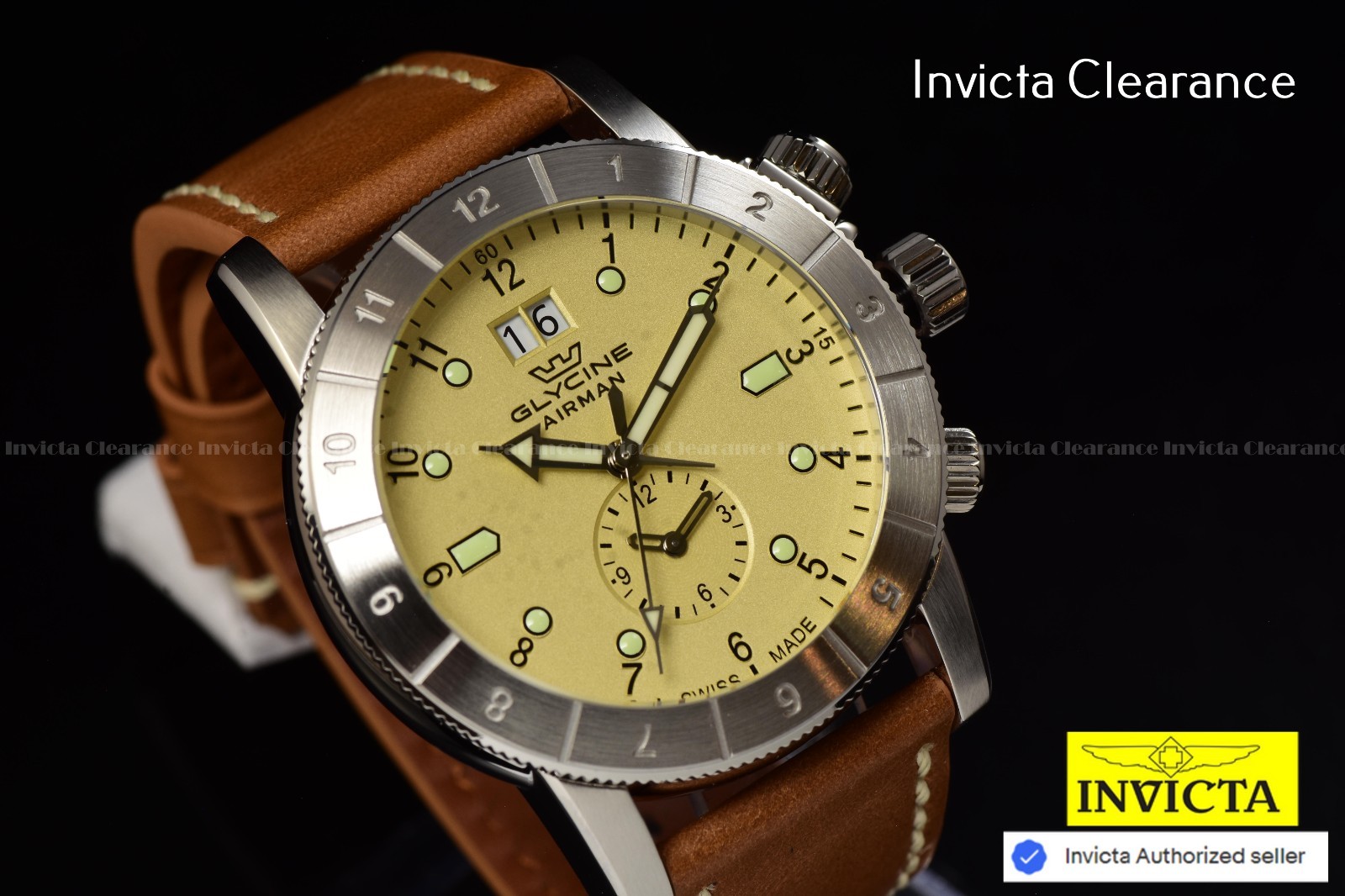 Invicta Aviator Blue Dial Chronograph Multifunction Men’s Steel Watch 28111