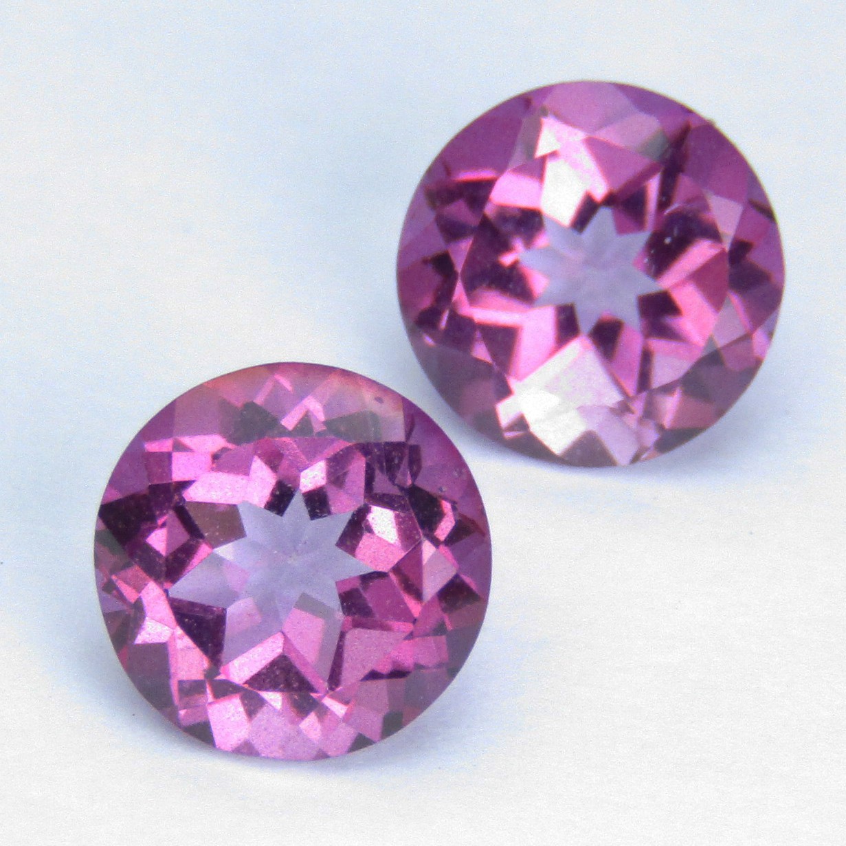 3.17Cts Beautiful Natural Pink Color Topaz 8mm Round Shape Matching Pair Gems