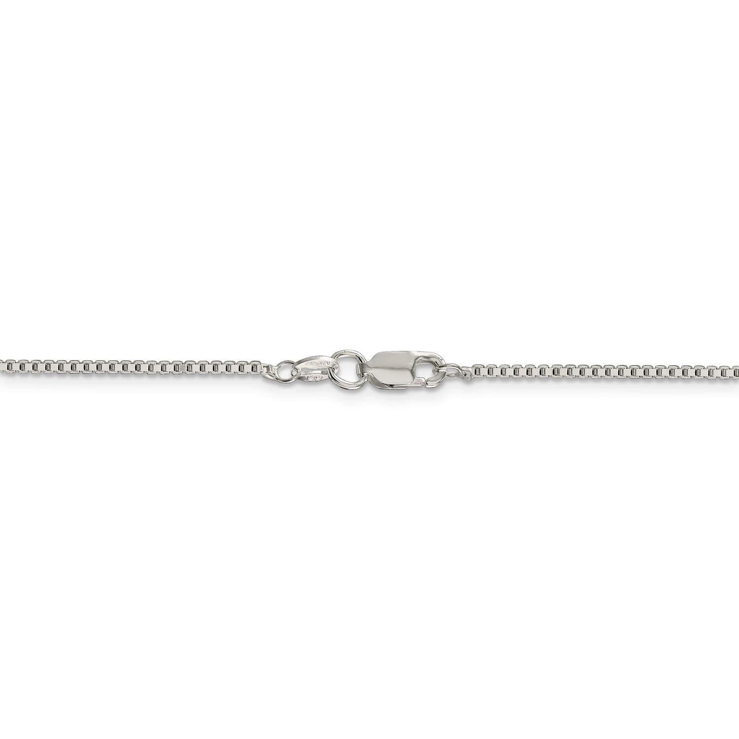 Sterling Silver Solid Polished 1.4mm Plain Box Chain w/ Lobster Clasp 16″ – 36″