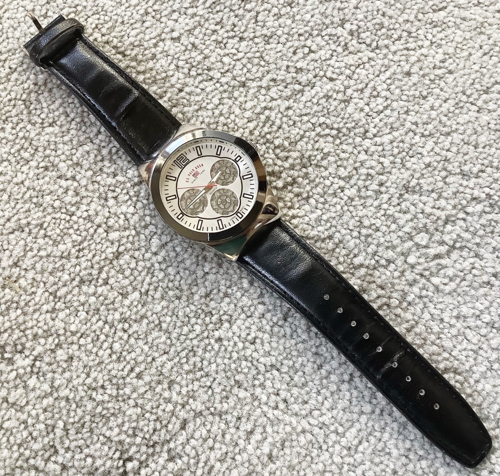 Large U.S. Polo Assn. Men’s Quartz Strap Watch – 43mm – US 5145 -Excellent Cond.