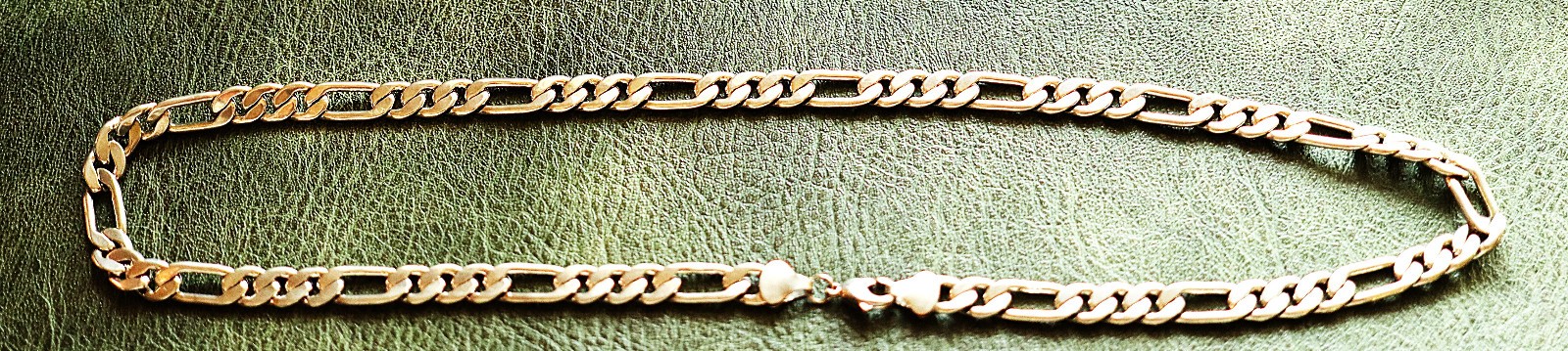 20 inch 925 MENS STERLING SILVER 34.8g 7mm FIGARO CHAIN Necklace