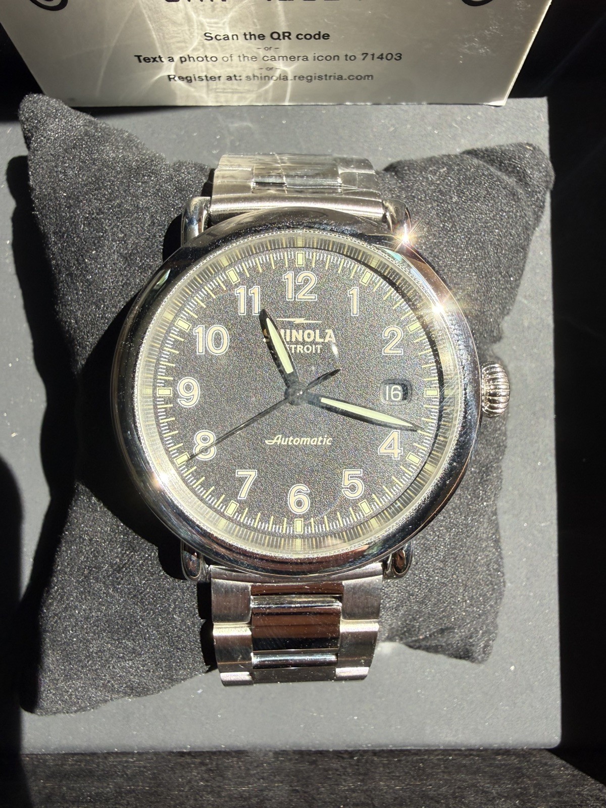 Rare Shinola Runwell Automatic 39.5mm Watch Black