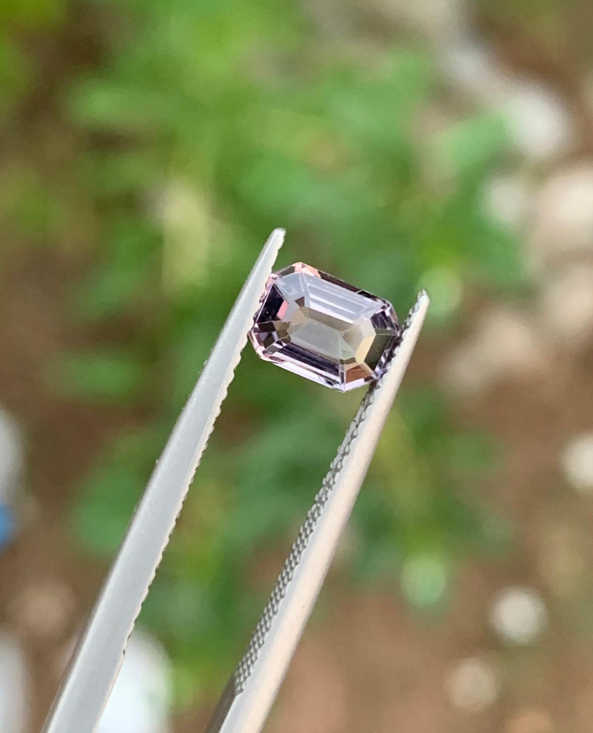 Natural Burma Spinel – 0.870ct Lavander Color – 7mm Emerald Cut – Loose Gemstone